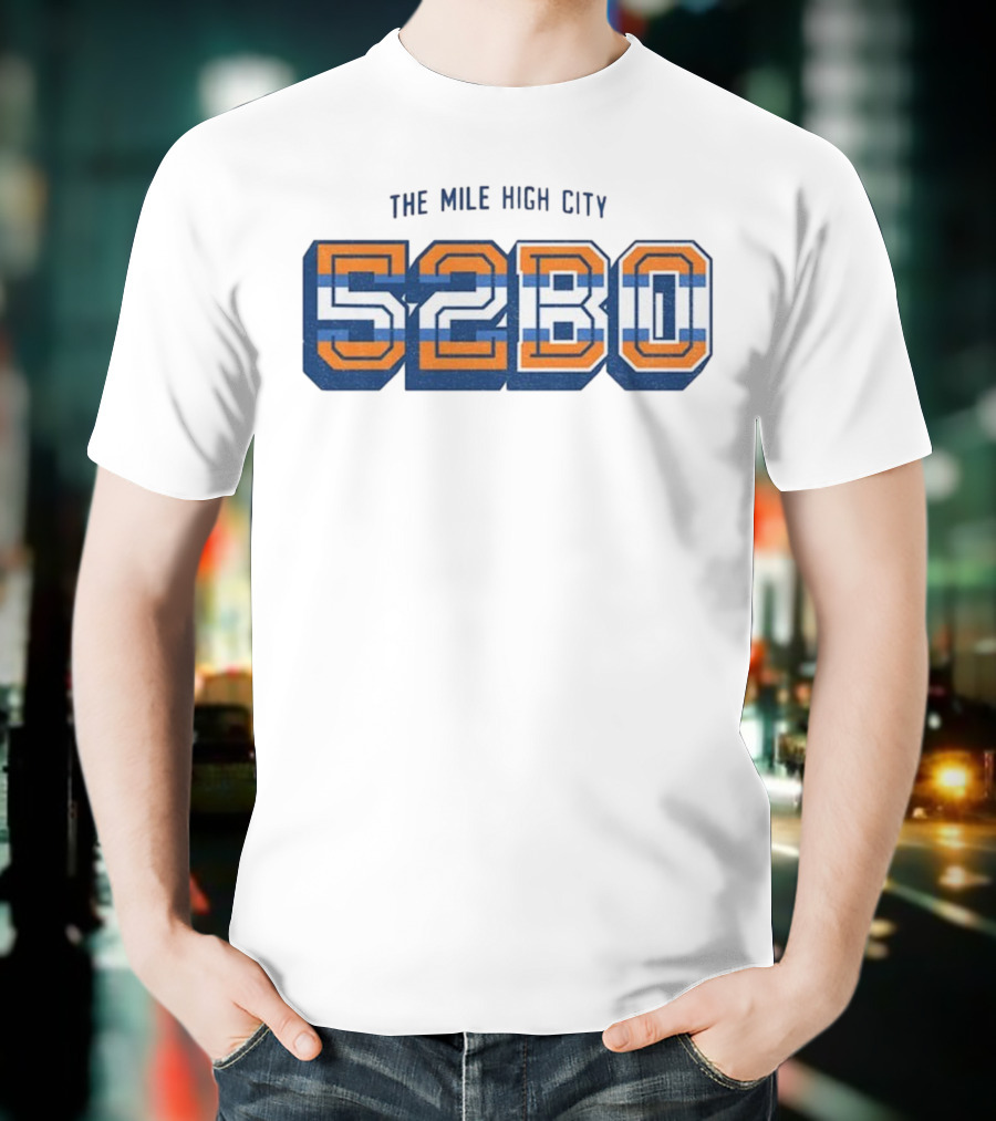 The Mile High City 5280 DNVR Retro Sports Style T-Shirt