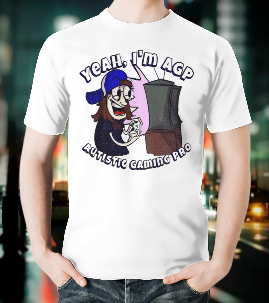Yeah I’m AGP Autistic Gaming Pro Controller Cartoon T-Shirt
