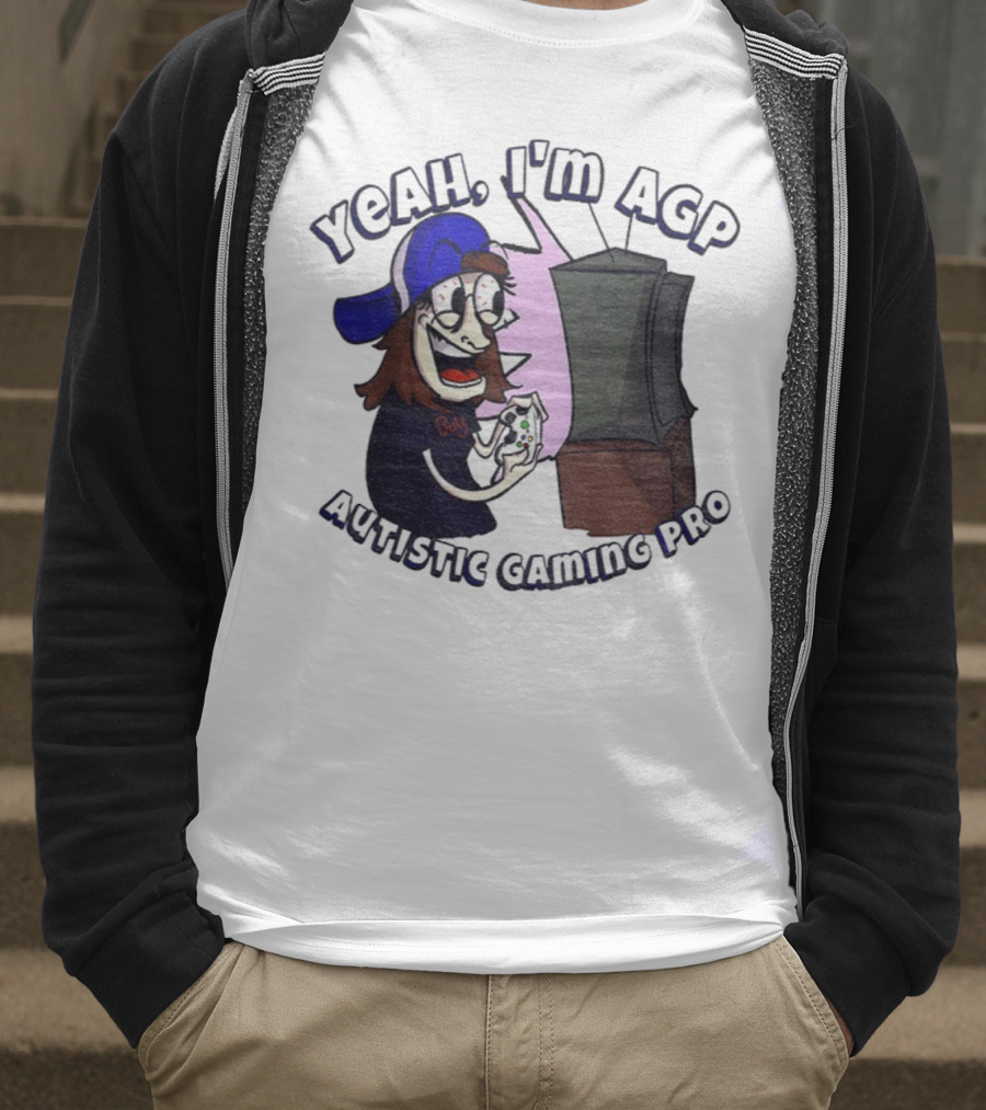 Yeah I’m AGP Autistic Gaming Pro Controller Cartoon T-Shirt