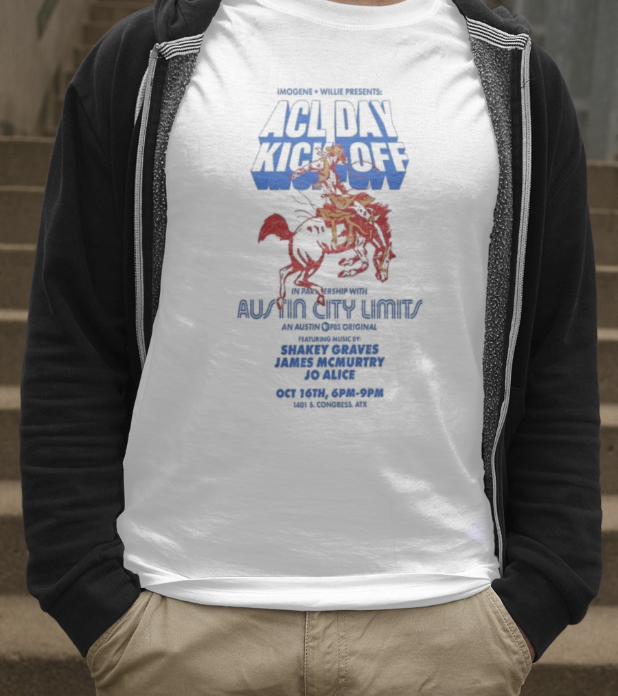 Imogene Willie Presents ACL Day Kick Off Austin City Limits October 16 2025 Texas Cowboy T-Shirt