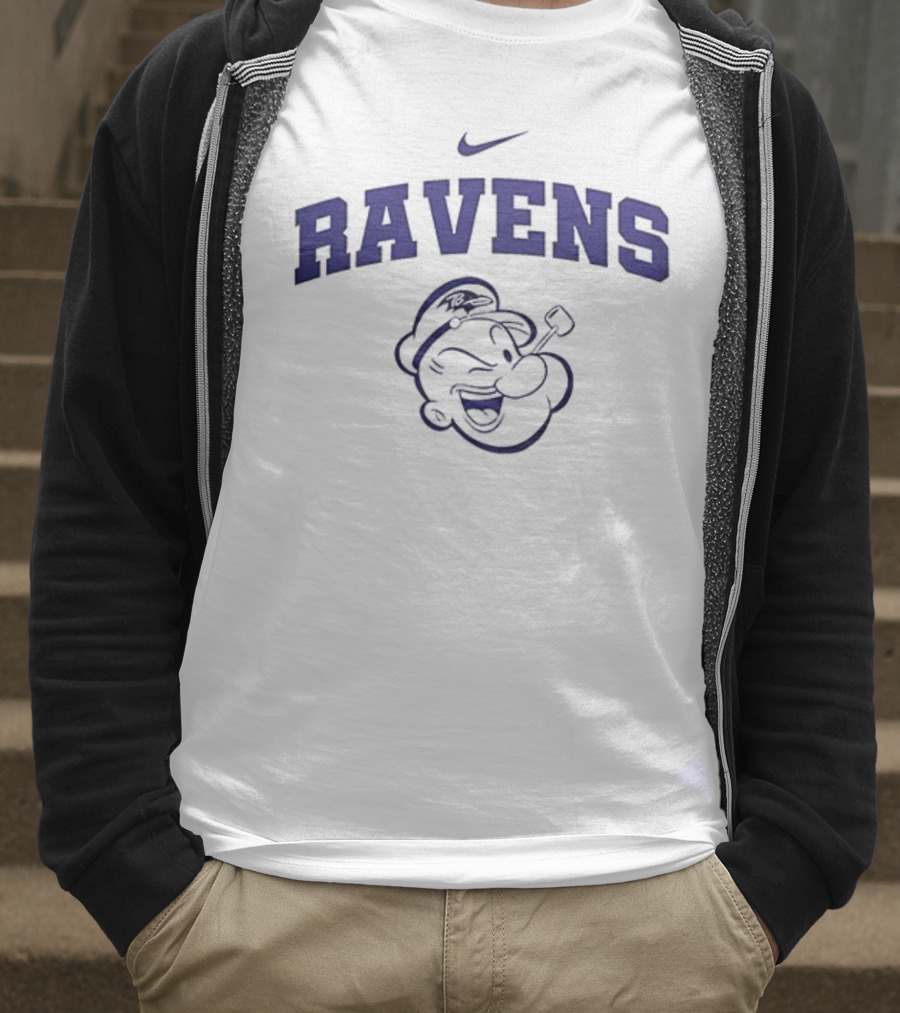 Baltimore Ravens X Popeye I Yam What I Yam Nike Collaboration T-Shirt