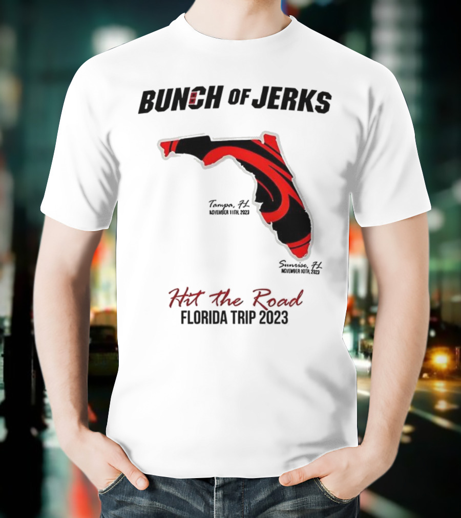 Bunch Of Jerks Hit The Road Florida Trip 2023 State Adventure T-Shirt