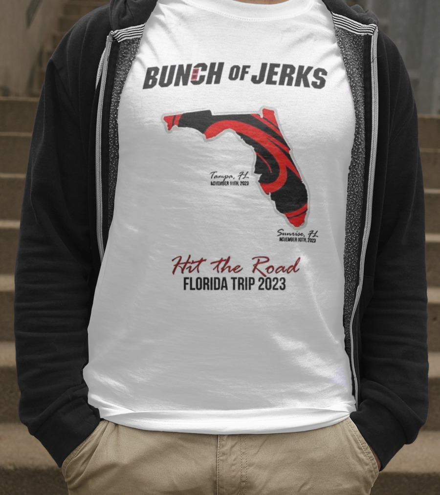 Bunch Of Jerks Hit The Road Florida Trip 2023 State Adventure T-Shirt