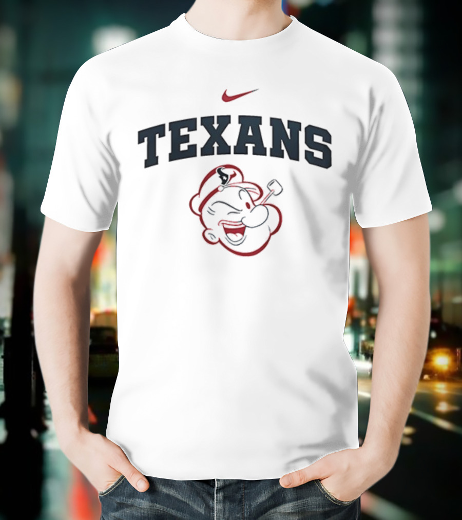 Houston Texans Popeye I Yam What I Yam Nike Collaboration T-Shirt