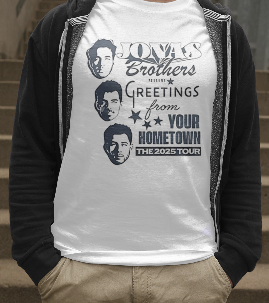 Jonas Brothers Greetings From Your Hometown The 2025 Tour T-Shirt