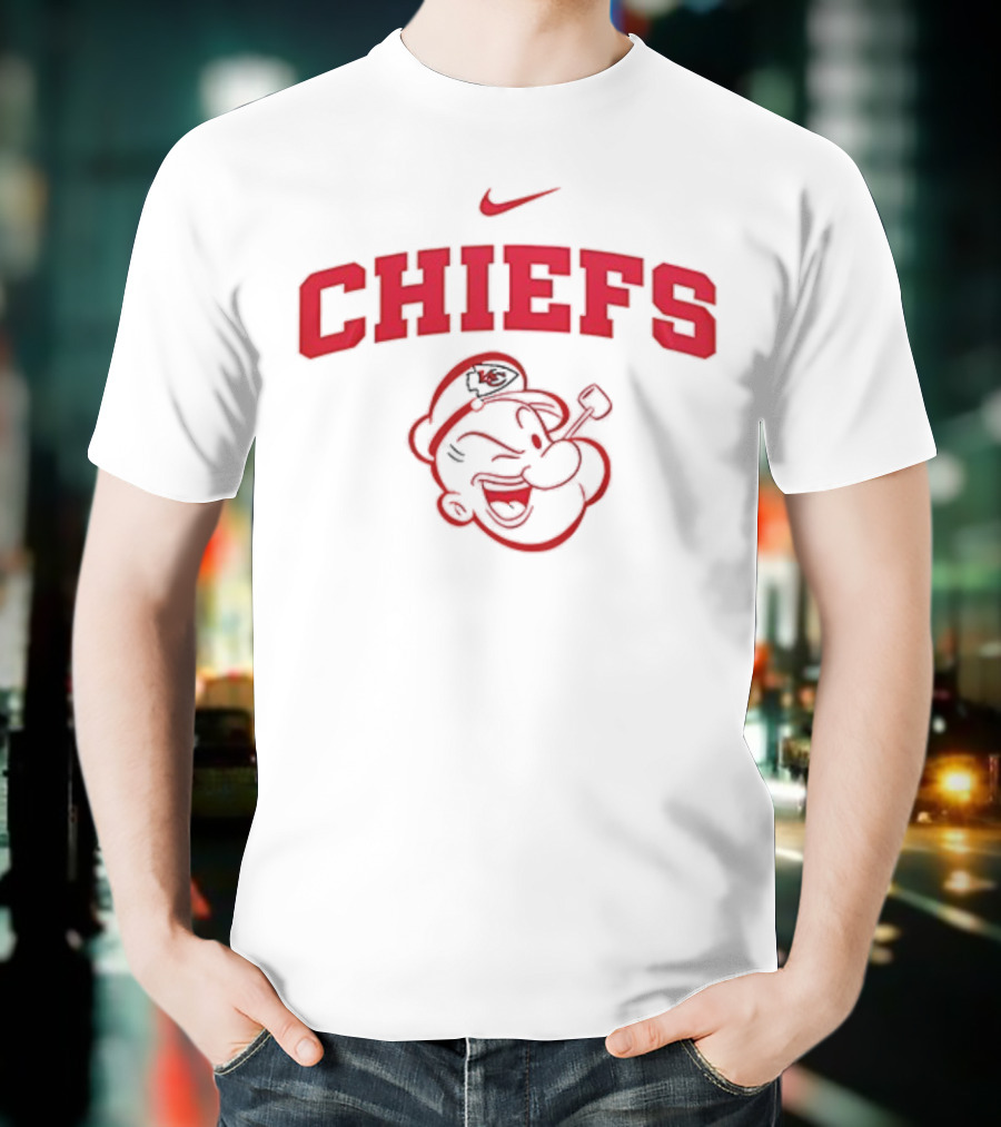 Kansas City Chiefs Popeye I Yam What I Yam Nike Collaboration T-Shirt