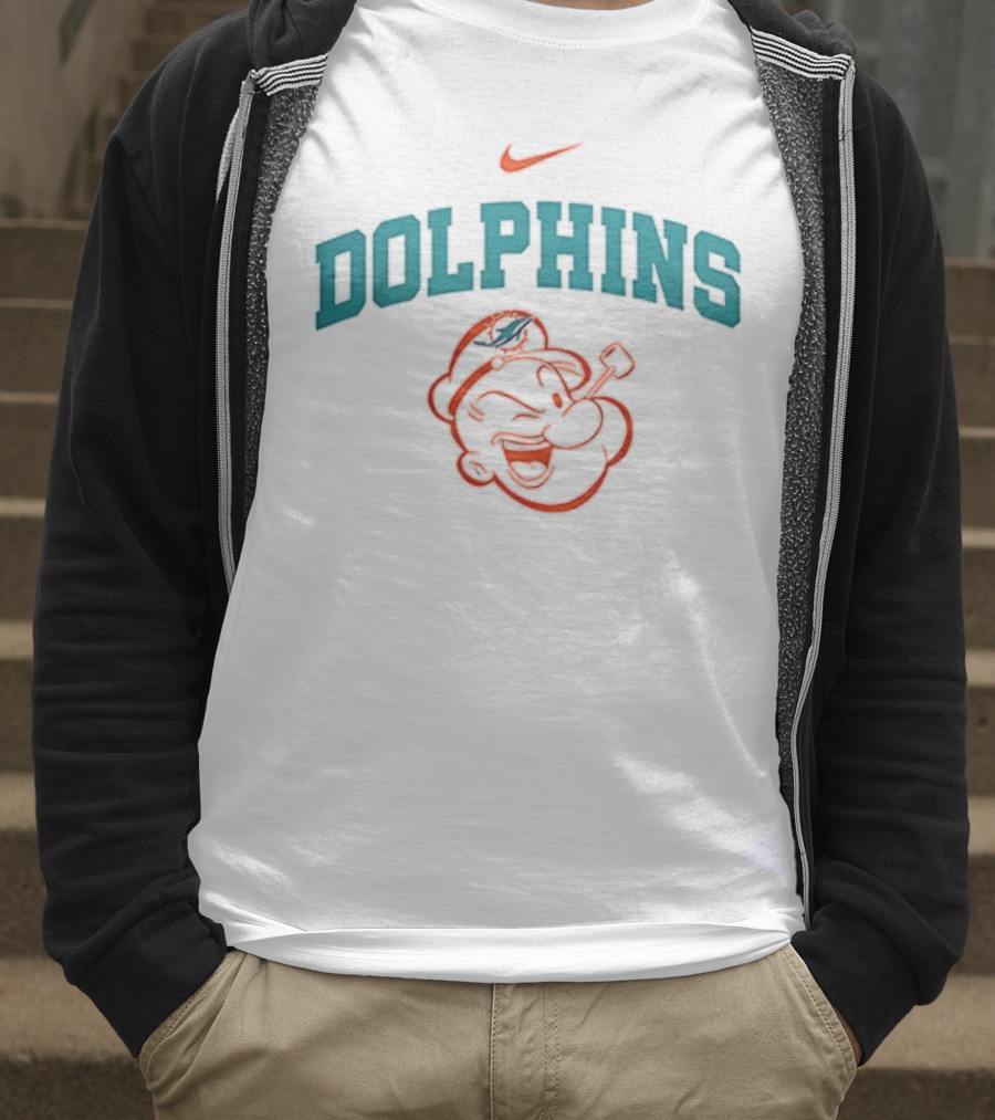 Miami Dolphins Nike X Popeye I Yam What I Yam T-Shirt