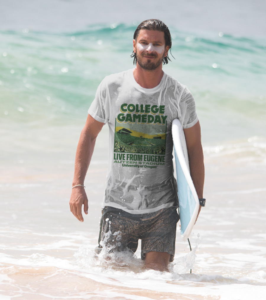 College GameDay Live From Eugene Autzen Stadium University Of Oregon T-Shirt