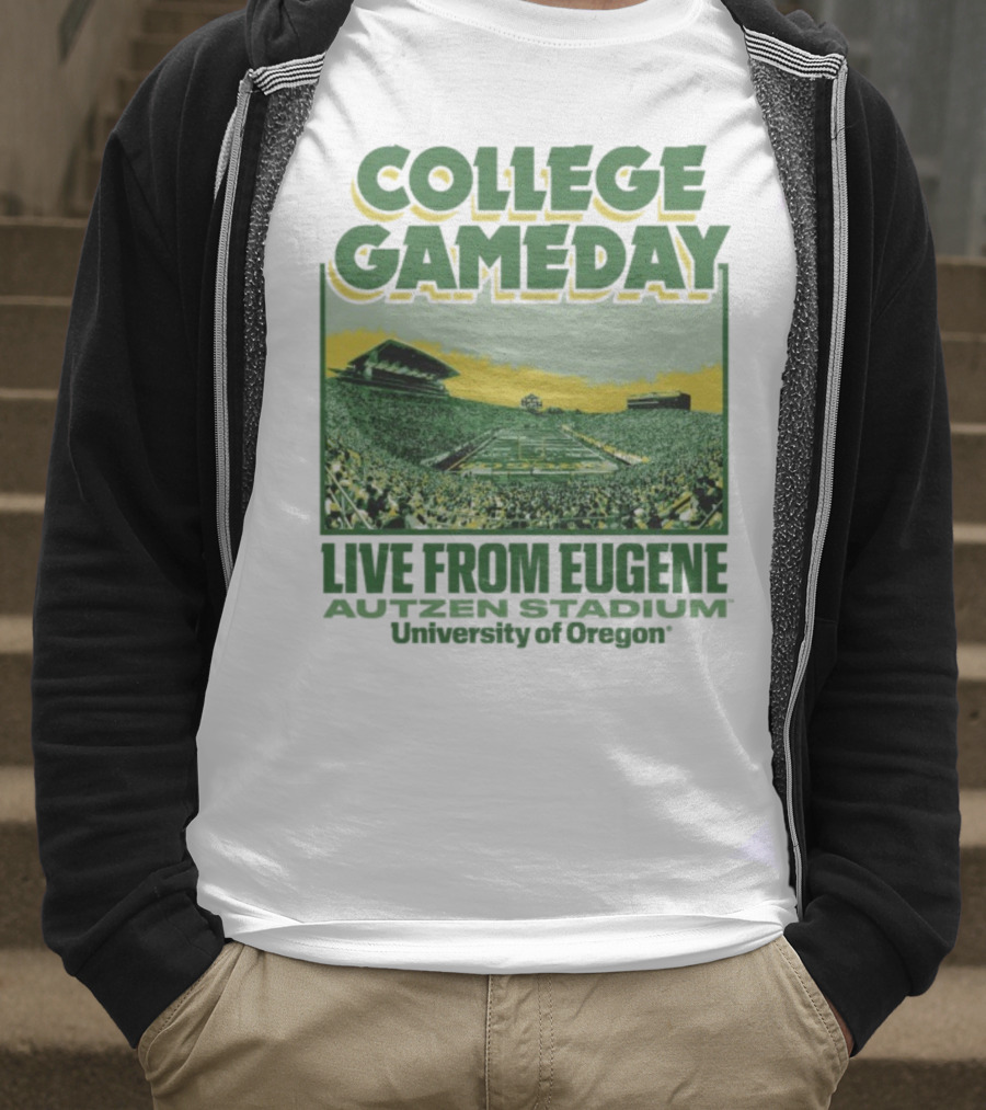 College GameDay Live From Eugene Autzen Stadium University Of Oregon T-Shirt
