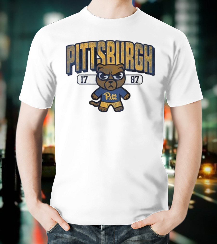 Pittsburgh Panthers 1787 Pitt Tokyodaichi Collaboration Bear T-Shirt