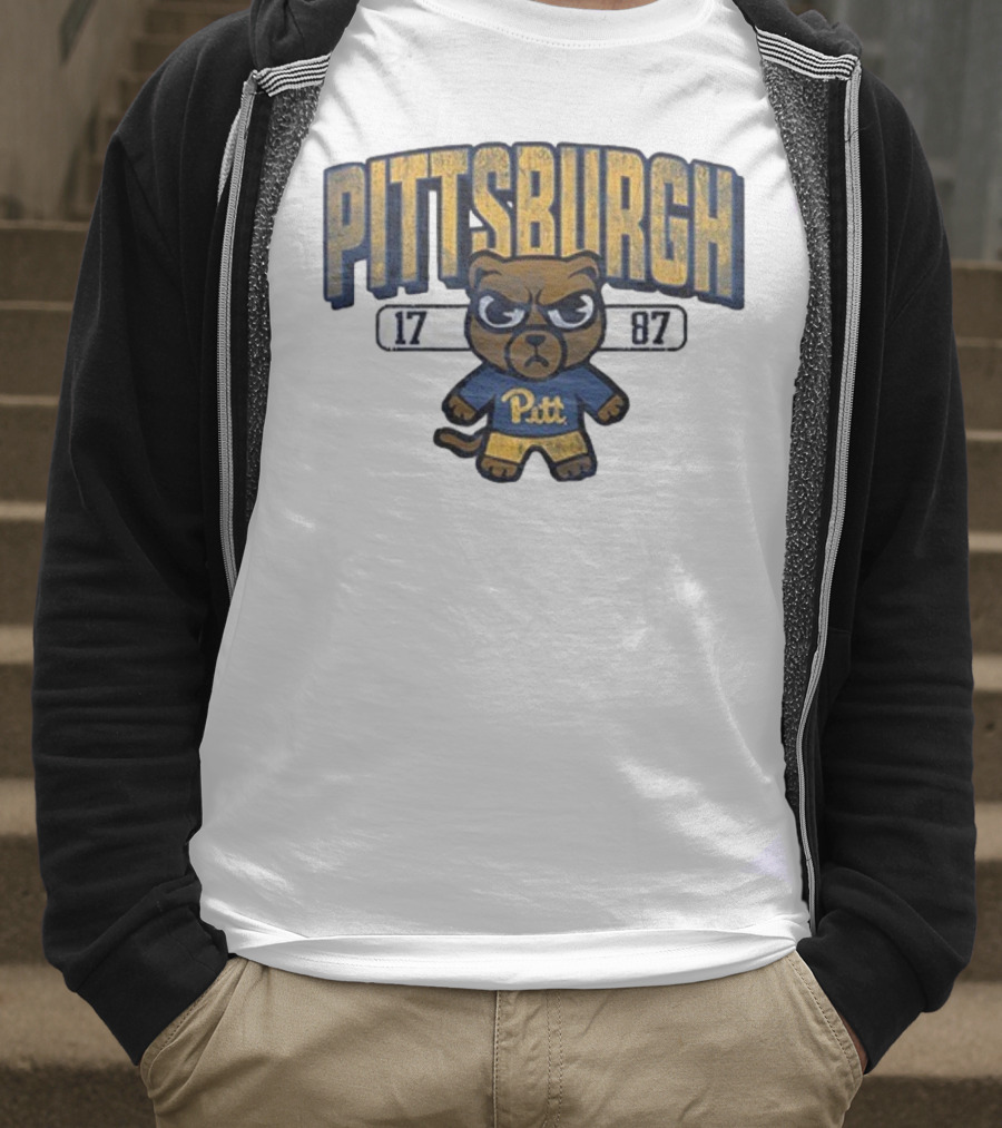 Pittsburgh Panthers 1787 Pitt Tokyodaichi Collaboration Bear T-Shirt
