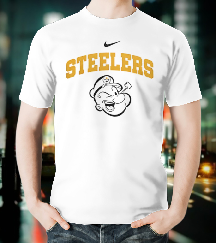 Pittsburgh Steelers Nike Popeye I Yam What I Yam Collaboration T-Shirt