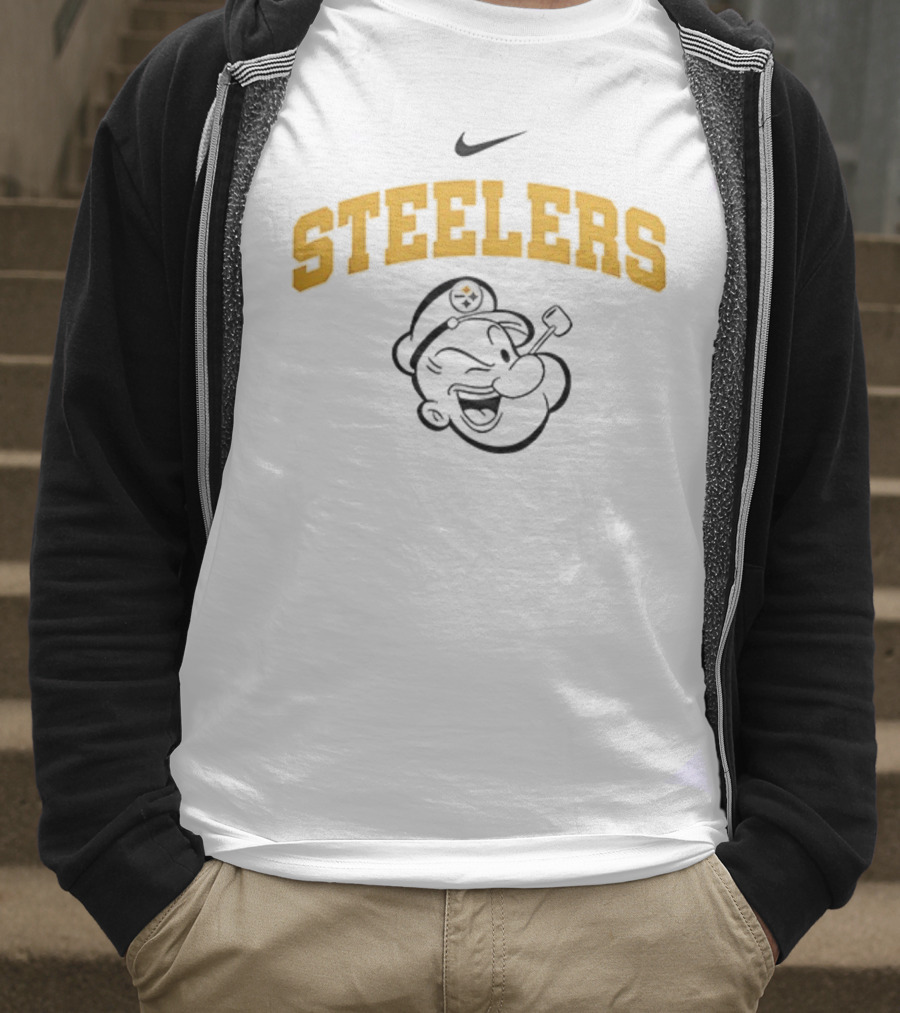 Pittsburgh Steelers Nike Popeye I Yam What I Yam Collaboration T-Shirt