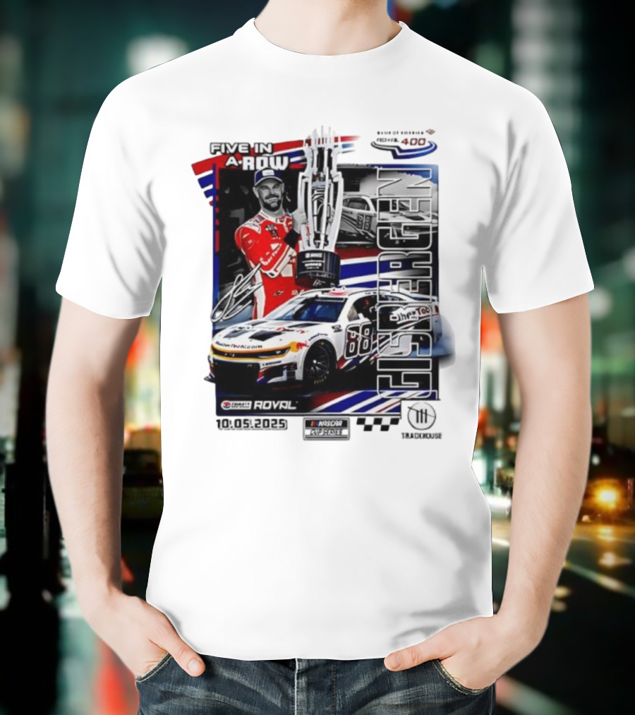 Shane Van Gisbergen NASCAR Cup Series Win Five In A Row 2025 Bank Of America ROVAL 400 T-Shirt