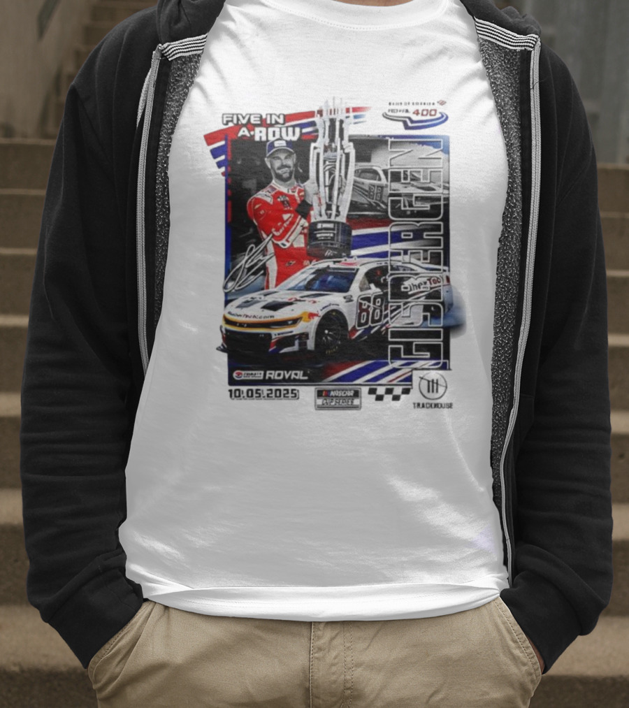 Shane Van Gisbergen NASCAR Cup Series Win Five In A Row 2025 Bank Of America ROVAL 400 T-Shirt