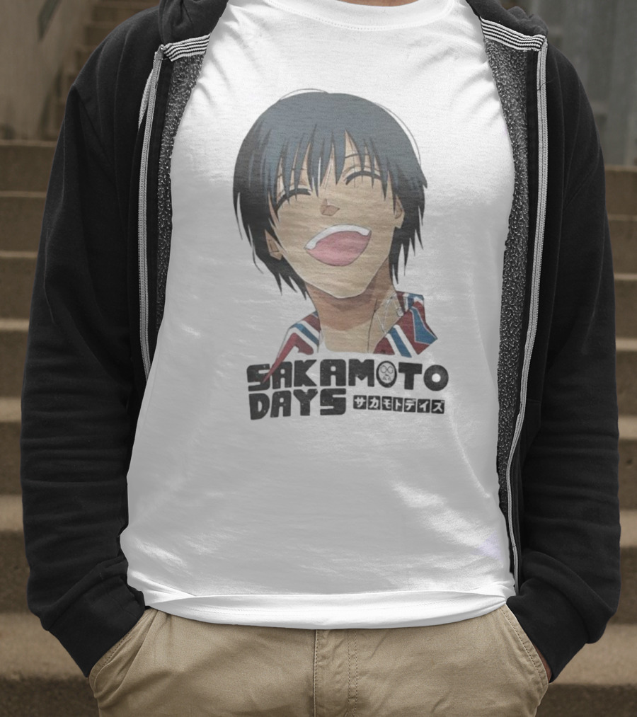 Sakamoto Days Yoichi Nagumo Anime Series Character Laughing Expression T-Shirt