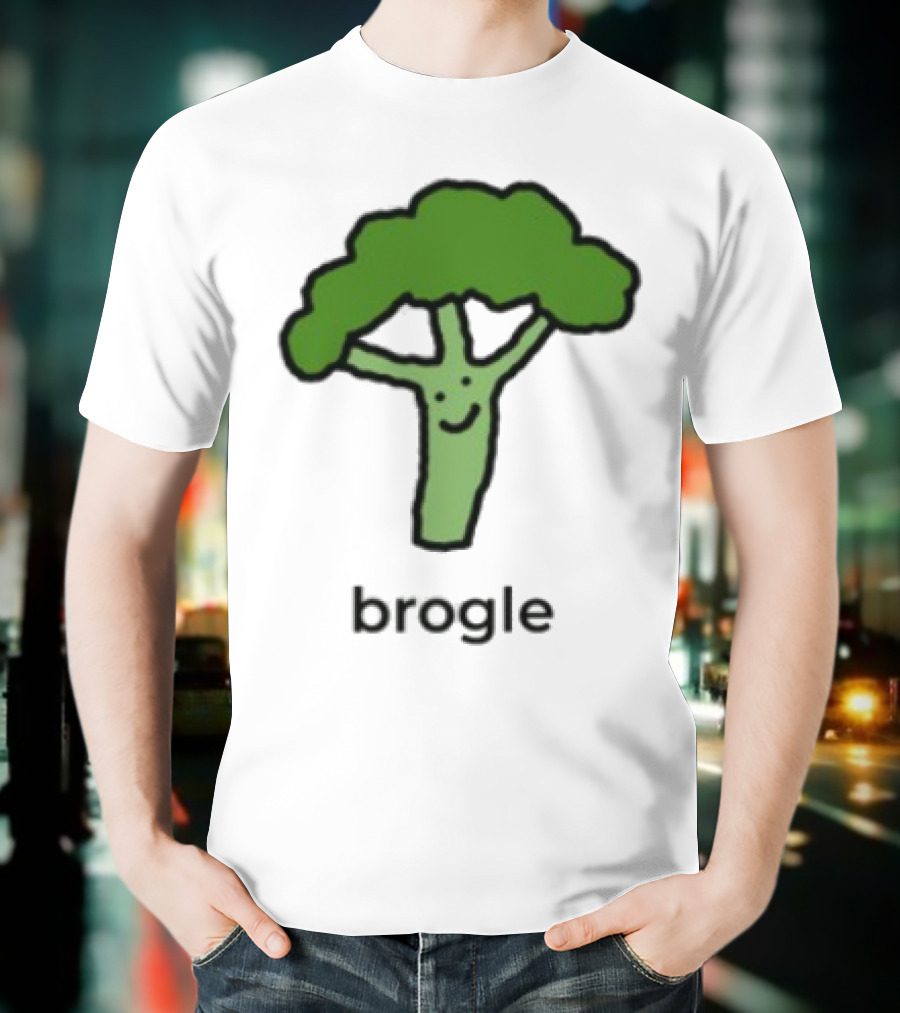 Dalesbits Brogle Happy Broccoli Pun T-Shirt