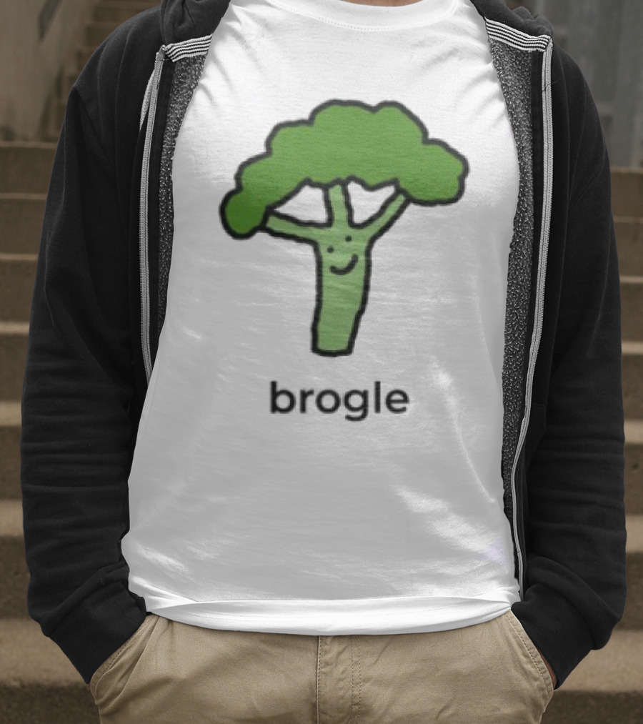 Dalesbits Brogle Happy Broccoli Pun T-Shirt