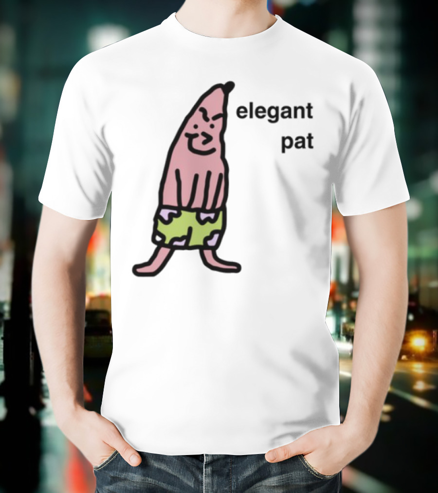 Elegant Pat Character Green Shorts Pose T-Shirt