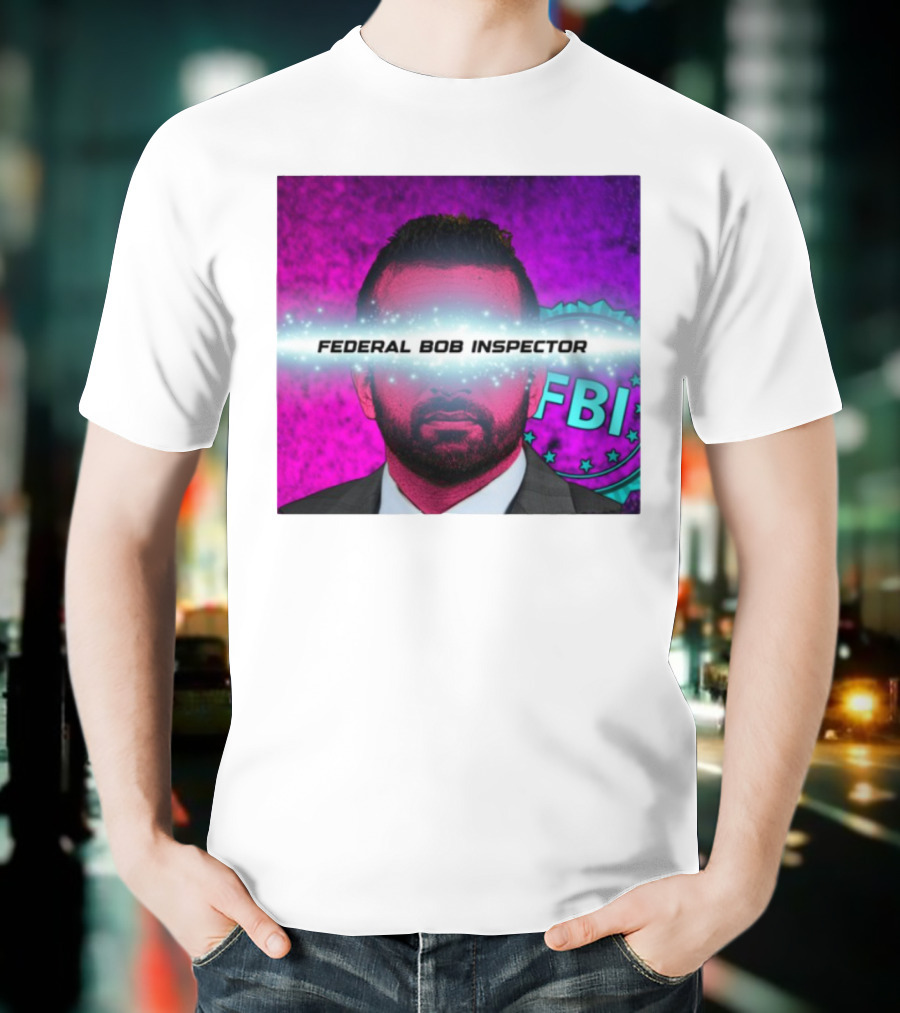 Federal Bob Inspector FBI Parody Pink Background T-Shirt