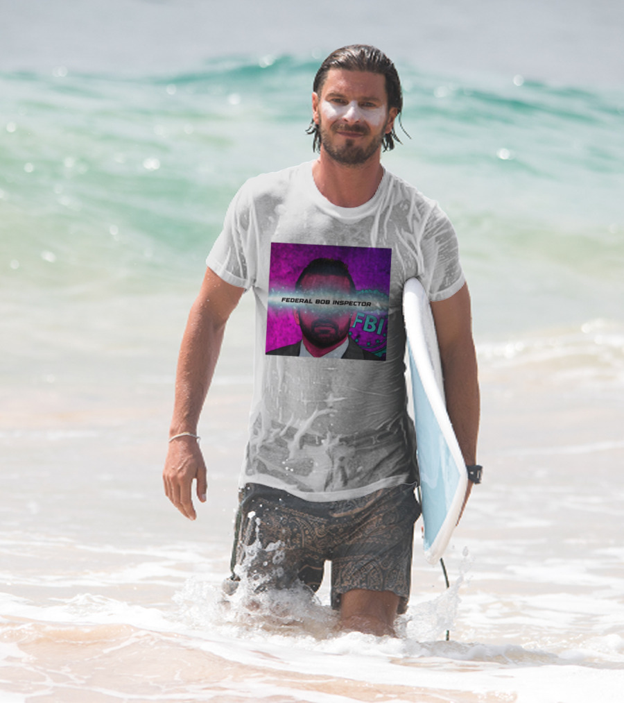 Federal Bob Inspector FBI Parody Pink Background T-Shirt