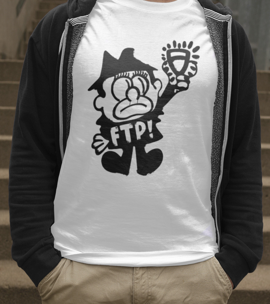 Ftp Slawn Character Holding Light Bulb T-Shirt