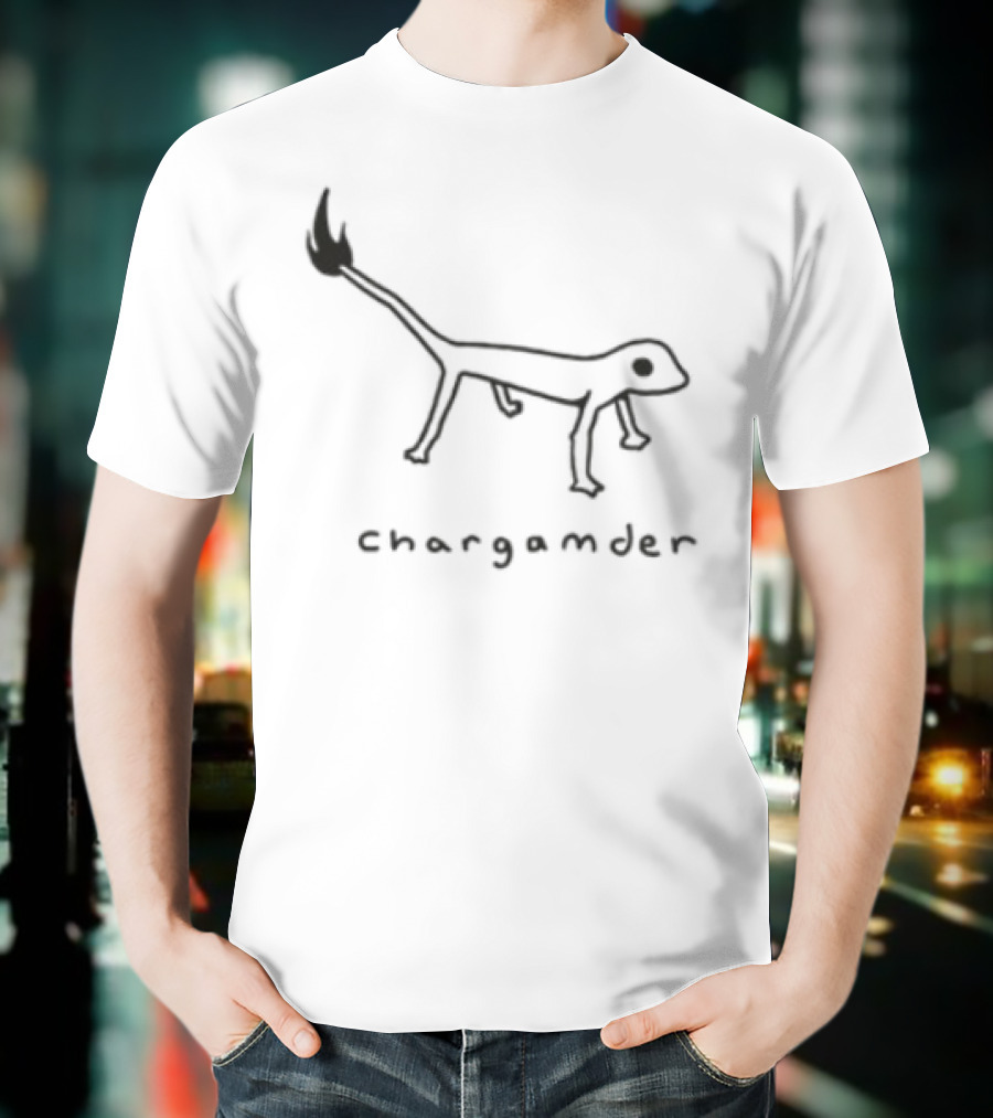K45ink Chargamder Hand-Drawn Minimalist Charmander T-Shirt
