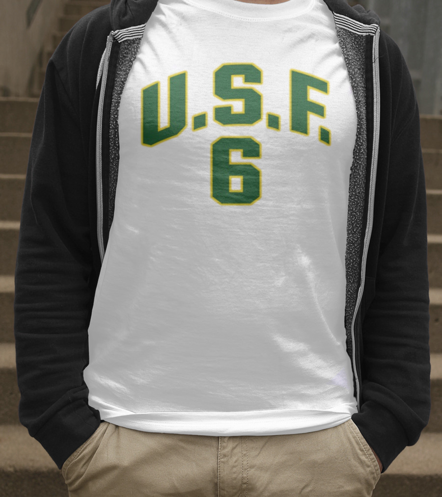 Kevin Garnett U.S.F 6 Basketball Number Retro Style T-Shirt