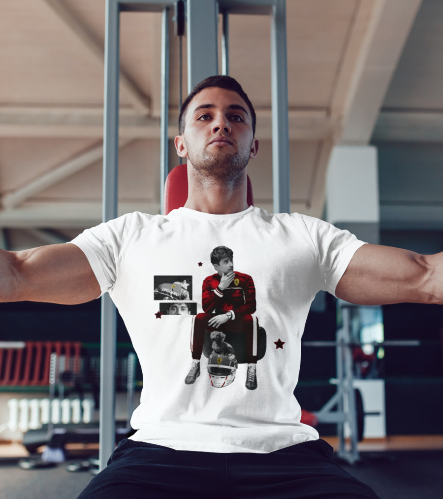 Lilisdsigns Charles Leclerc Ferrari Racing Red Outfit 16 Fan Memorabilia T-Shirt