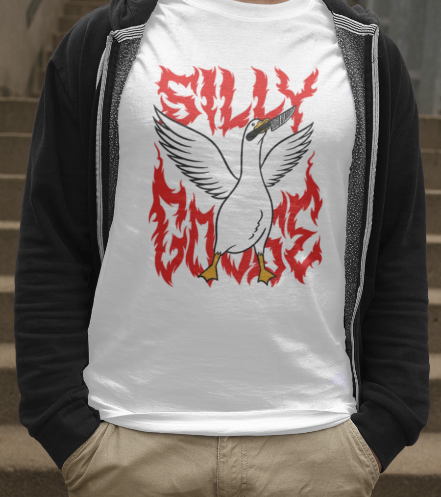 Silly Goose Tragic Girls Flame Style T-Shirt