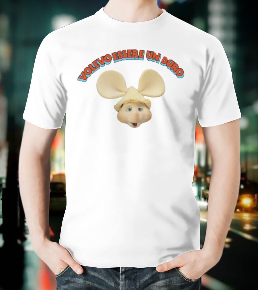 Volevo Essere Un Duro Topo Gigio Character Ears Hat T-Shirt