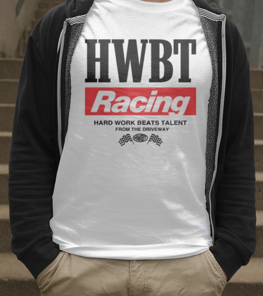 HWBT Racing Hard Work Beats Talent From The Driveway Smoke T-Shirt