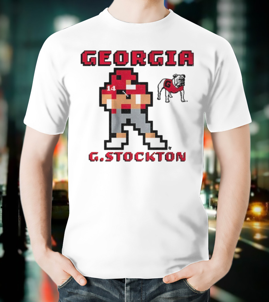 Gunner Stockton Georgia 8-Bit Retro Georgia Bulldogs G.Stockton 2025 T-Shirt