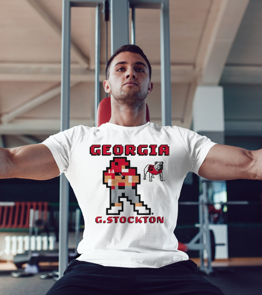 Gunner Stockton Georgia 8-Bit Retro Georgia Bulldogs G.Stockton 2025 T-Shirt
