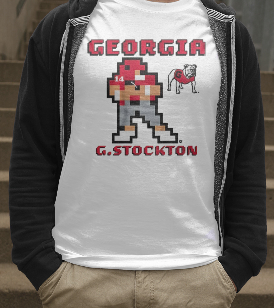 Gunner Stockton Georgia 8-Bit Retro Georgia Bulldogs G.Stockton 2025 T-Shirt