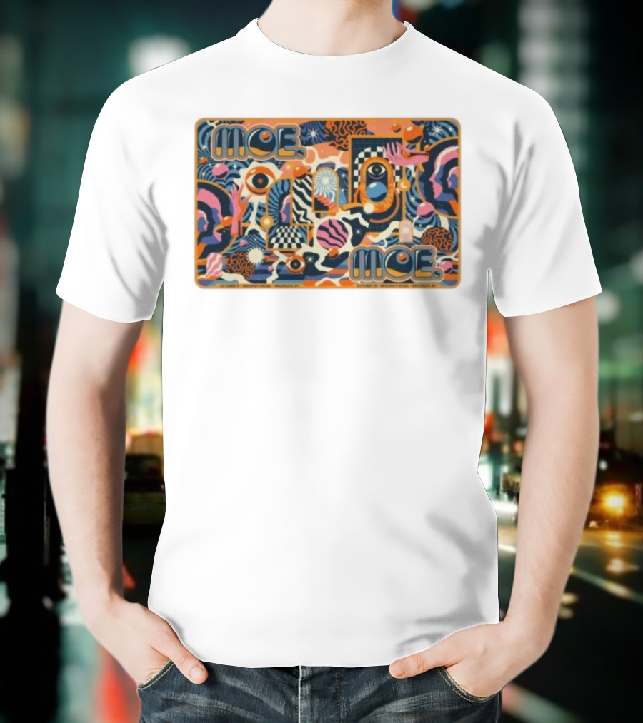 Moe. October 9-10 2025 Brooklyn Bowl NY Psychedelic Abstract Art T-Shirt