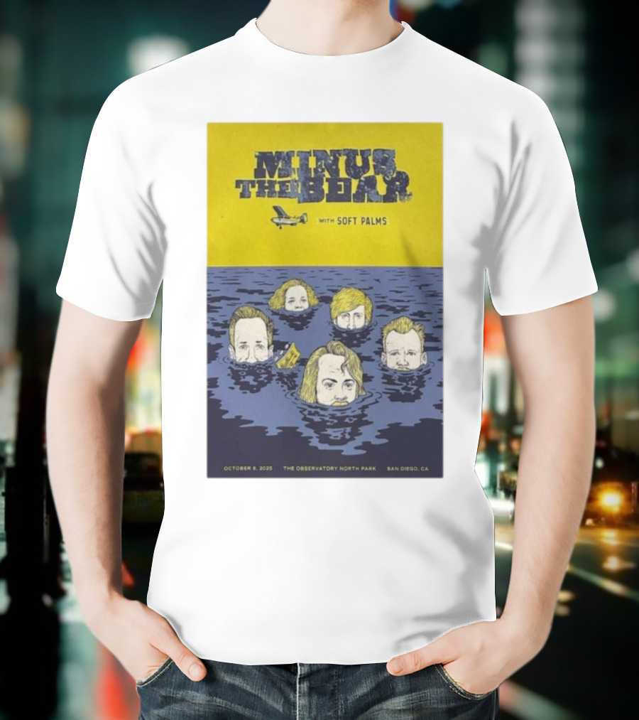 Minus The Bear With Soft Palms San Diego The Observatory North Park October 8 2025 T-Shirt