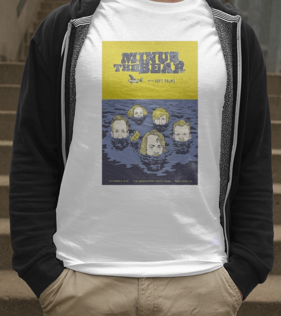 Minus The Bear With Soft Palms San Diego The Observatory North Park October 8 2025 T-Shirt