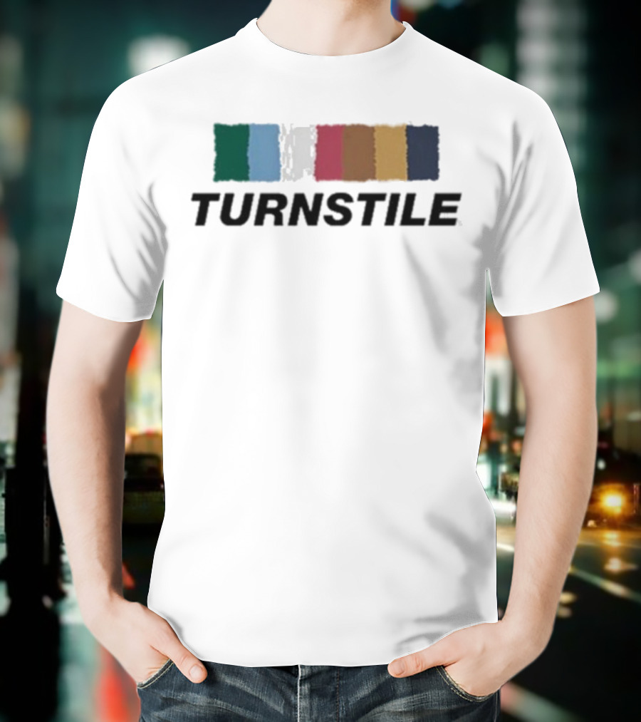 Turnstile Color Wall Palette Vibrant Stripes T-Shirt