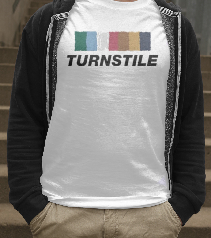 Turnstile Color Wall Palette Vibrant Stripes T-Shirt