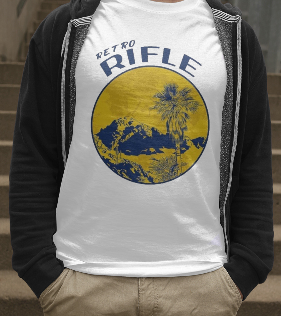 Retro Rifle Desert Oasis Lethal Protector Vintage Style T-Shirt