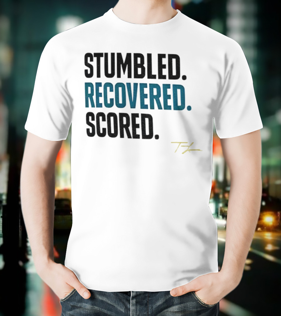 Trevor Lawrence Stumbled Recovered Scored TK Jacksonville Jaguars T-Shirt