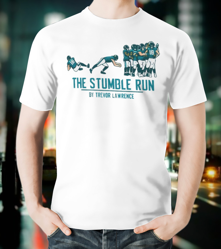 The Stumble Run By Trevor Lawrence Jacksonville Jaguars Football 2025 T-Shirt