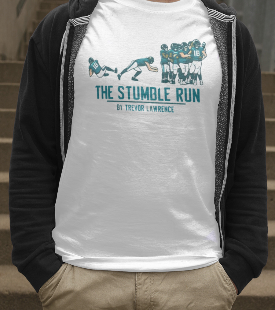 The Stumble Run By Trevor Lawrence Jacksonville Jaguars Football 2025 T-Shirt