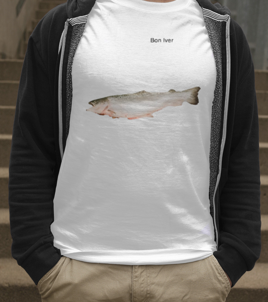 Bon Iver Salmon Fish Imagery T-Shirt