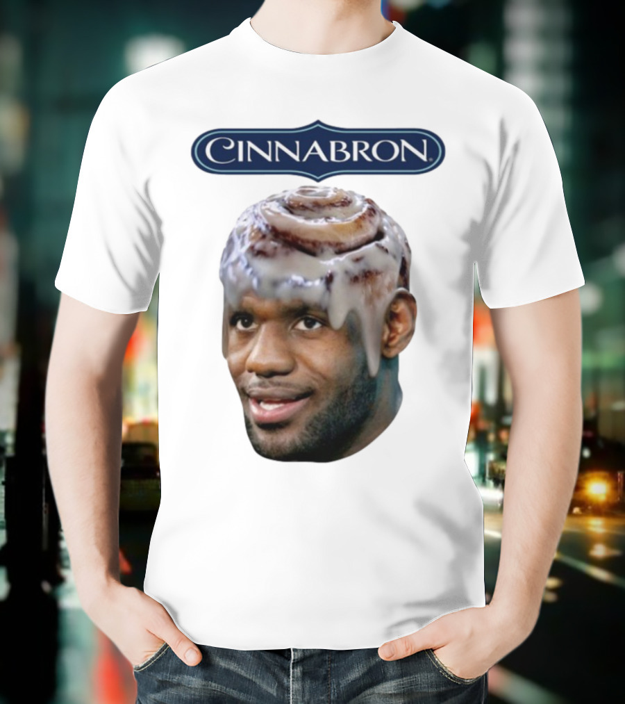 Cinnabron Cinnamon Roll Head Basketball Mashup T-Shirt