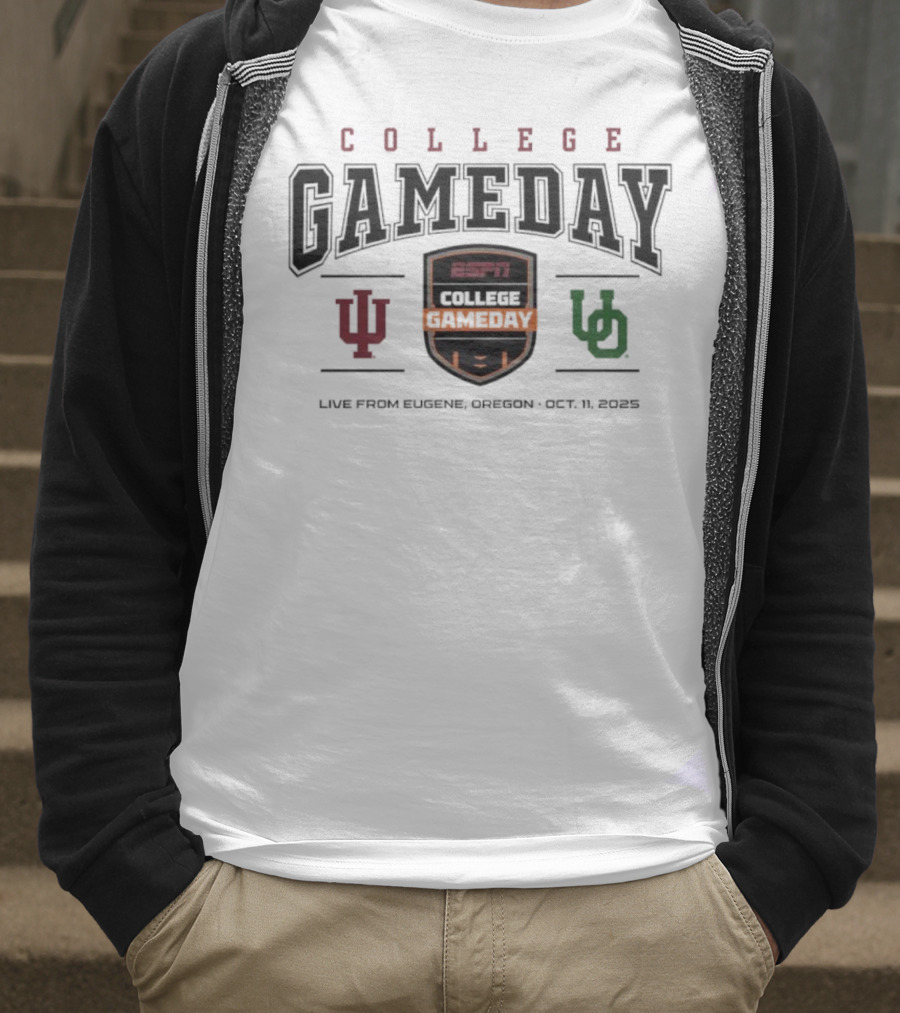 College GameDay Indiana Vs Oregon Live From Eugene Oct 11 2025 ESPN T-Shirt