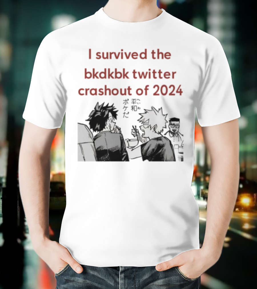 I Survived The Bkdkbk Twitter Crashout Of 2024 Manga Style Duo Scene T-Shirt