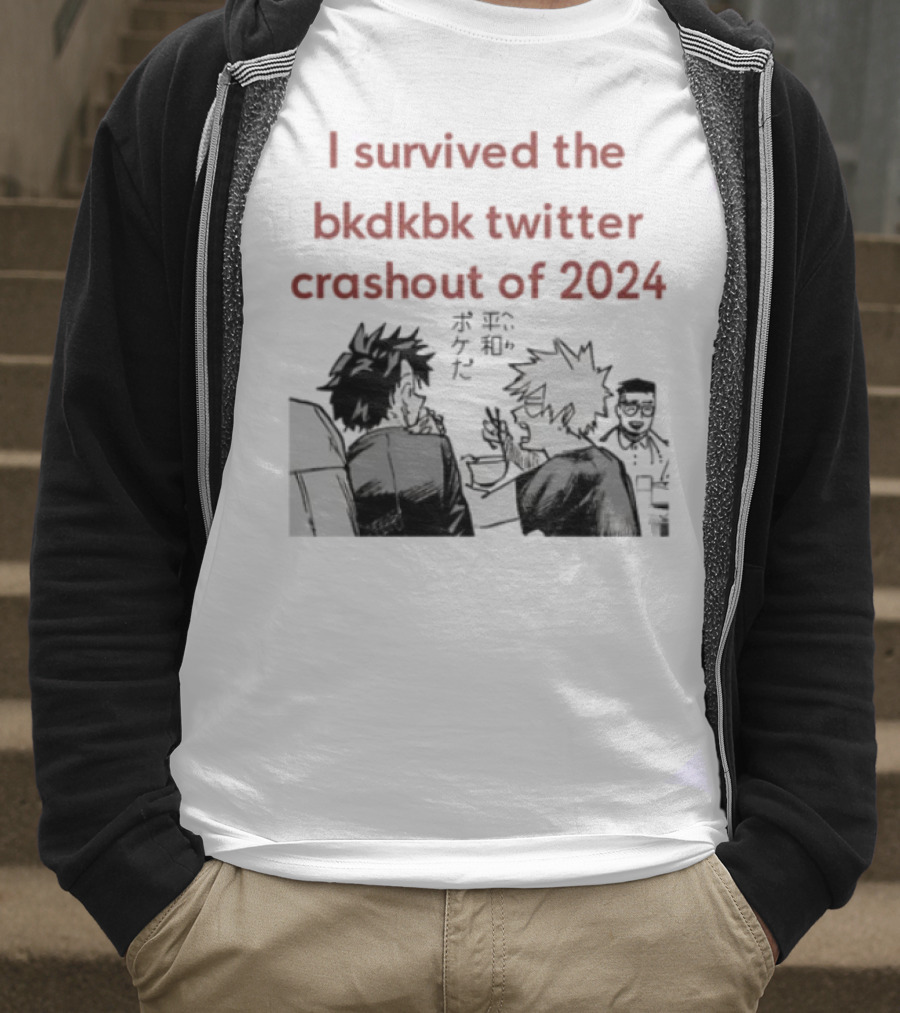 I Survived The Bkdkbk Twitter Crashout Of 2024 Manga Style Duo Scene T-Shirt
