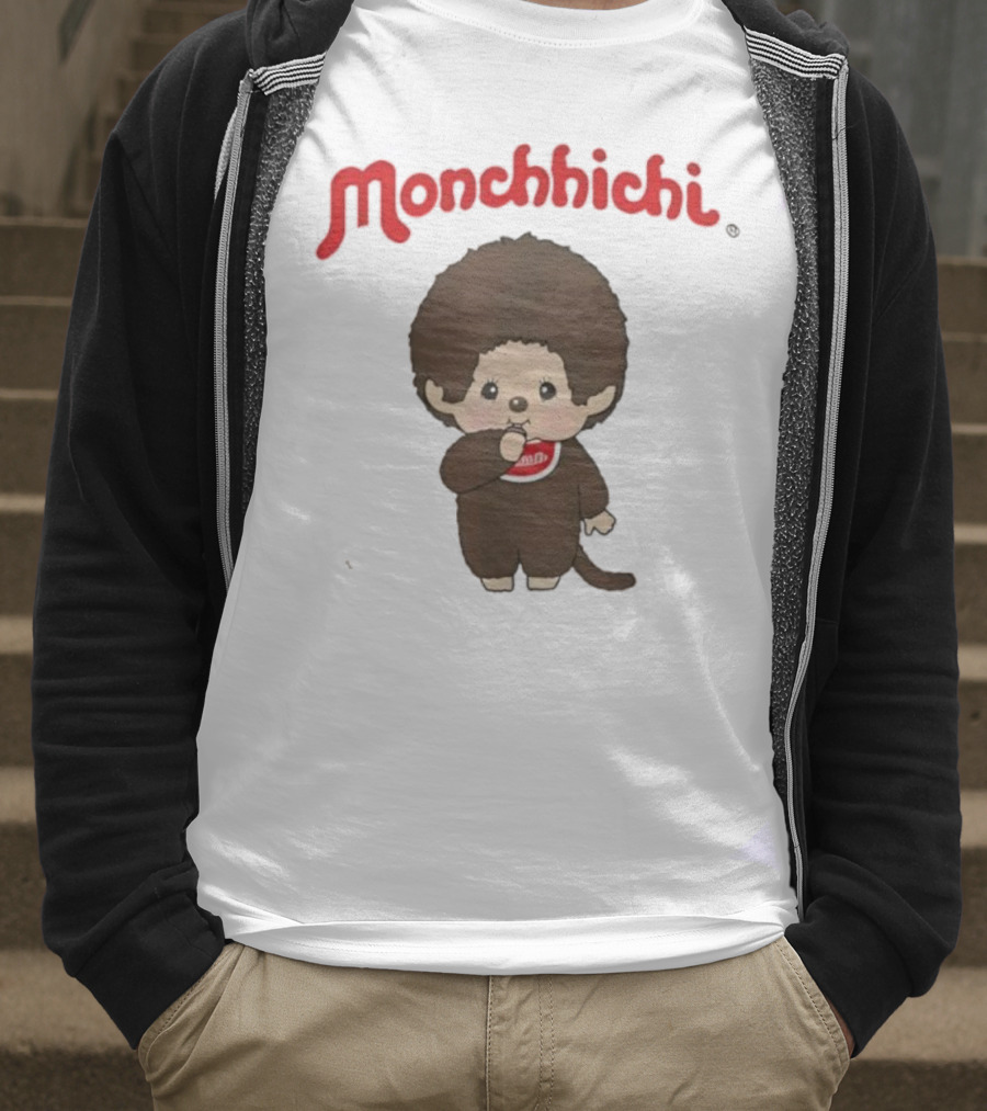 Monchhichi Cute Stance Fluffy Little Guy Character T-Shirt